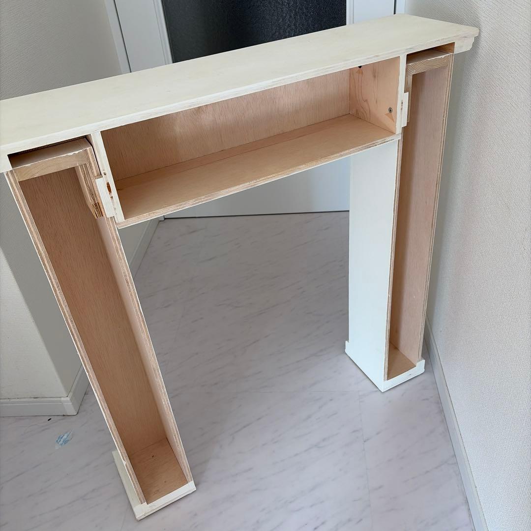 アンティーク調 マントルピース ミルキーホワイト 幅80cmたのメル便発送