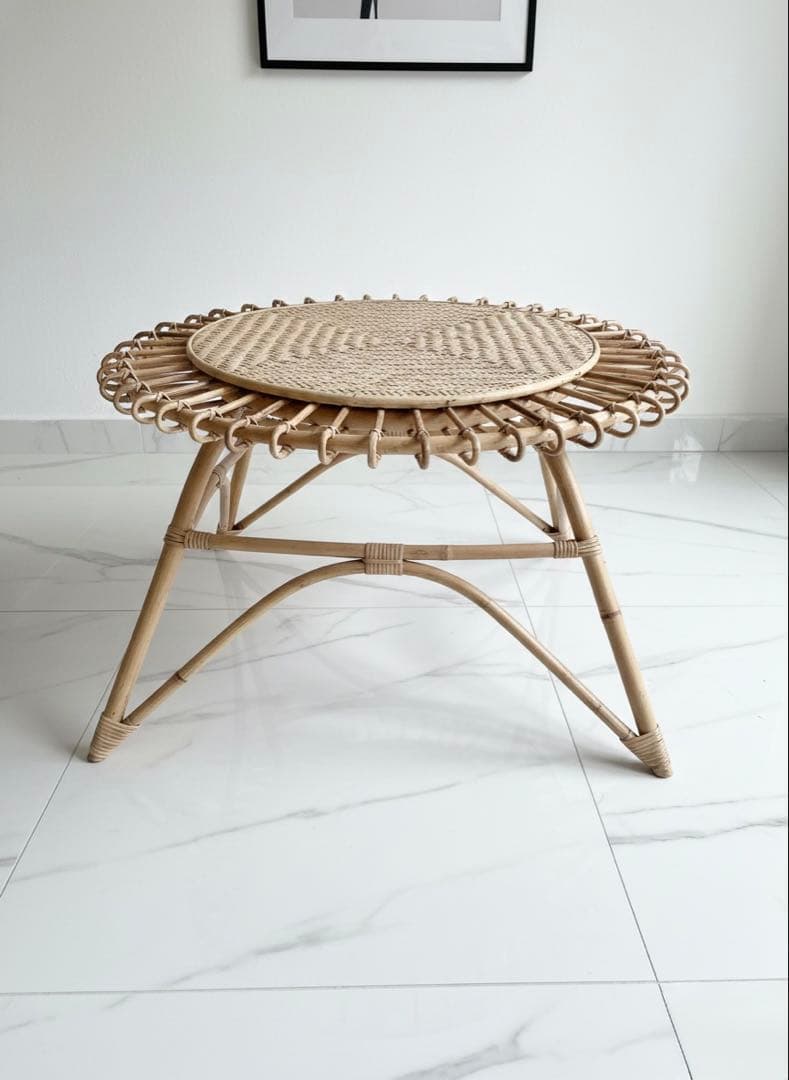 JUGLAS（ユグラ） ラタン ヴィンテージデザイン センターテーブル 藤