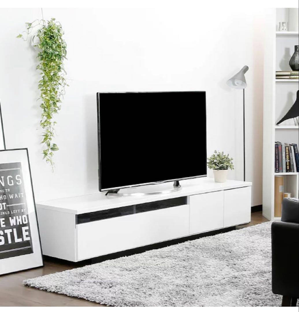 テレビ台 180㎝ ホワイト ロータイプ