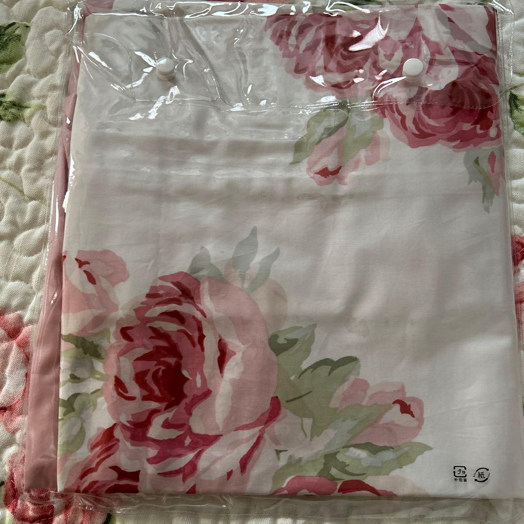 ローラアシュレイクチュールローズデュべカバーピローケースシーツ新品未使用シングル