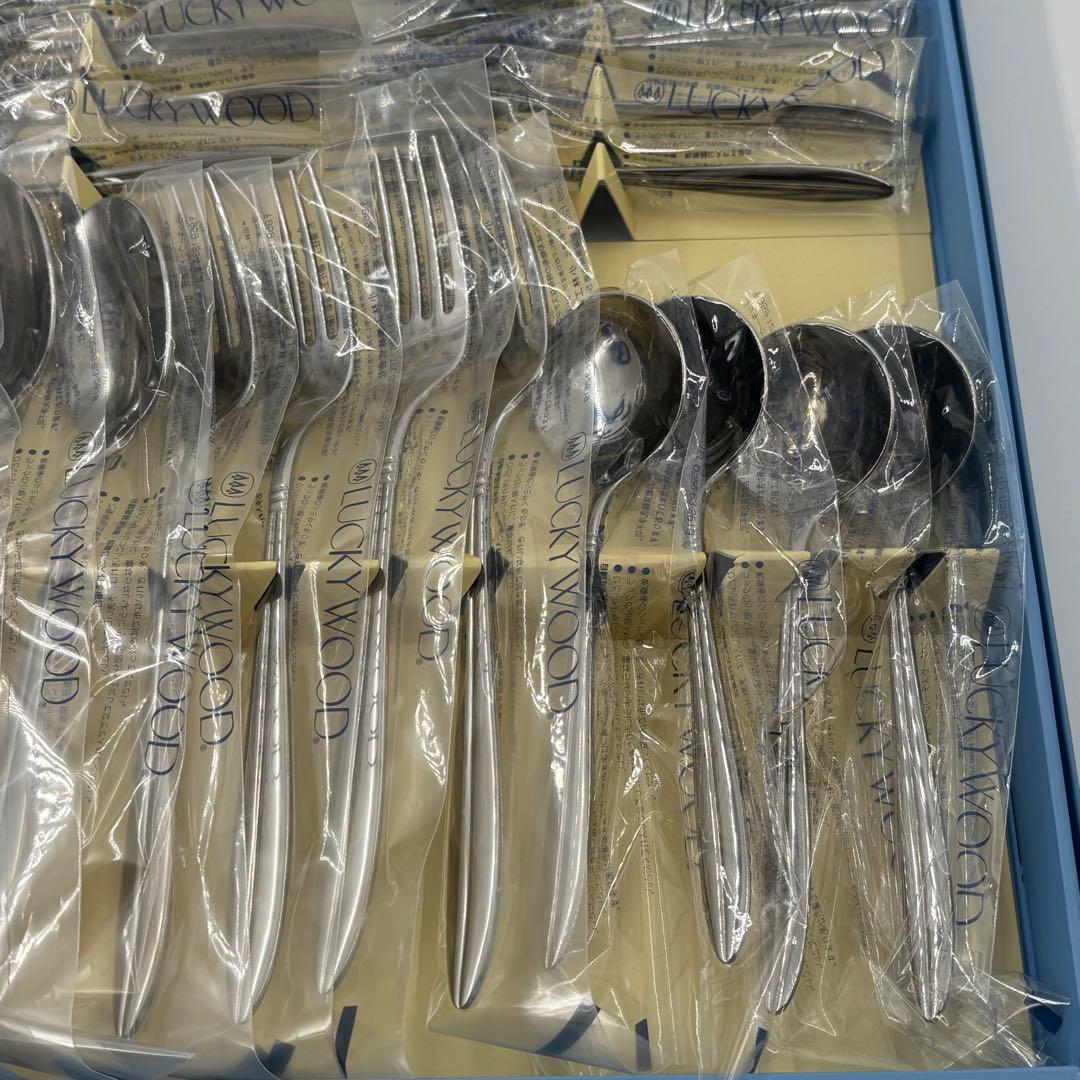 ラッキーウッド　カトラリーセット　20本セット　未使用　箱付き