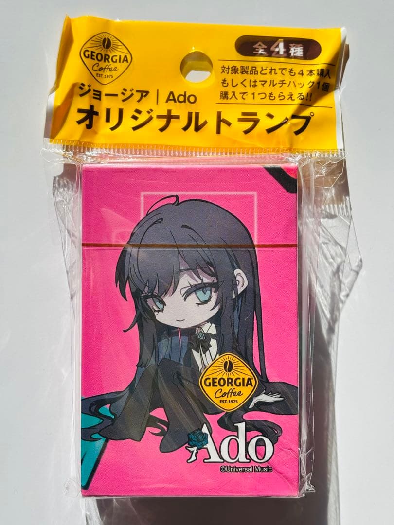 新品・未開封】Ado ジョージア コラボトランプ(ピンク/ちびキャラver