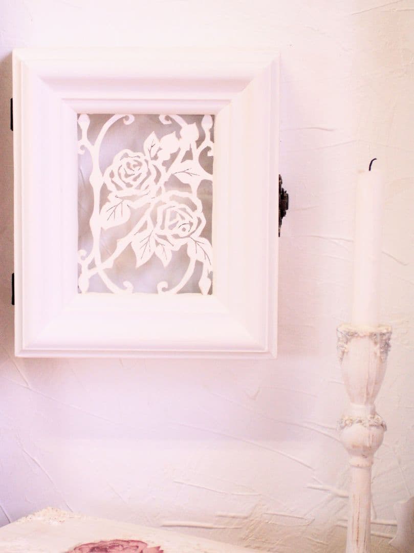 ムニュムニュ インターフォン カバー フレーム バラ シャビー シャビーシック