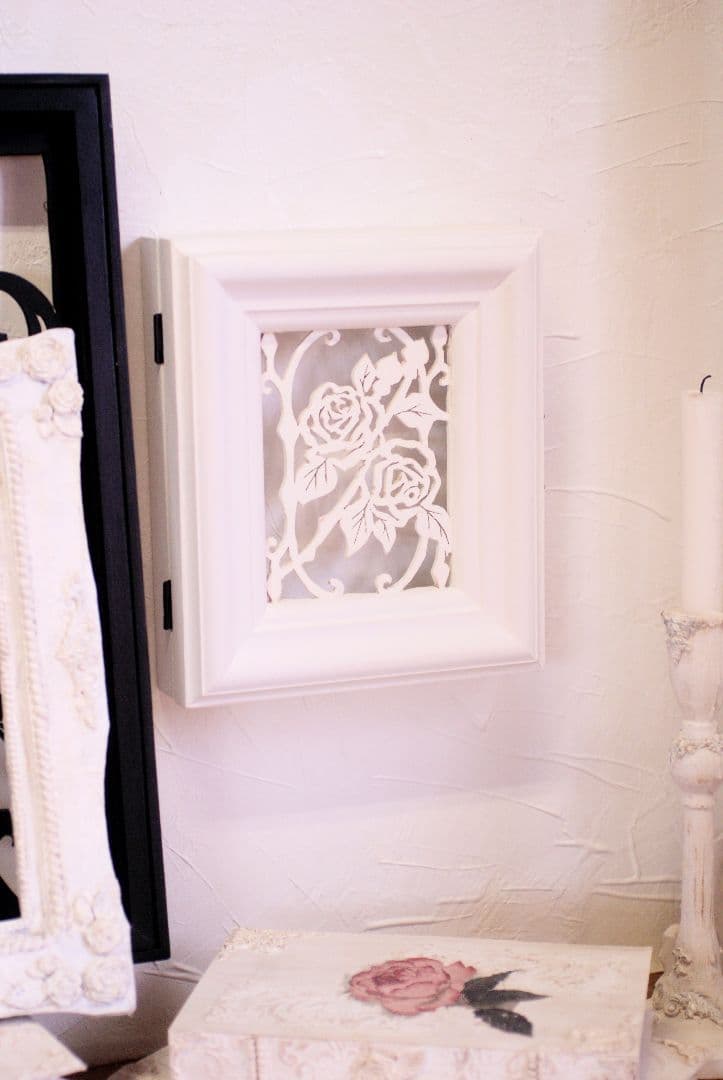 ムニュムニュ インターフォン カバー フレーム バラ シャビー シャビーシック