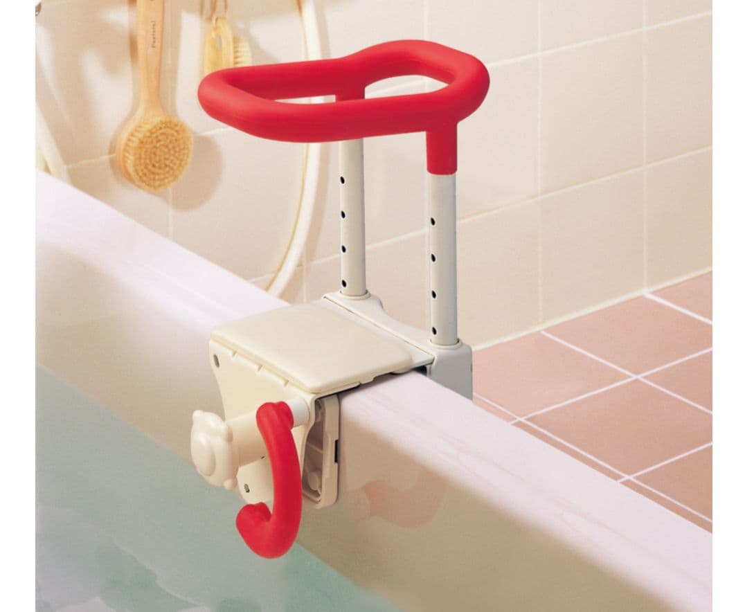 安寿 浴槽用手すり UST-130 レッド 介護
