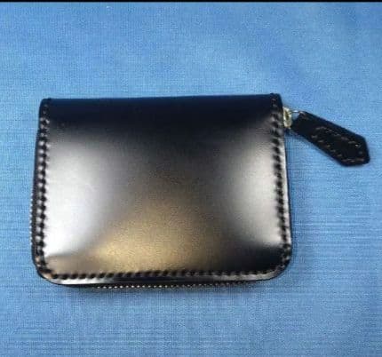 レザークラフト 蝋引きコードバン★HG 使い易いコンパクト小銭入れ 【在庫有り】