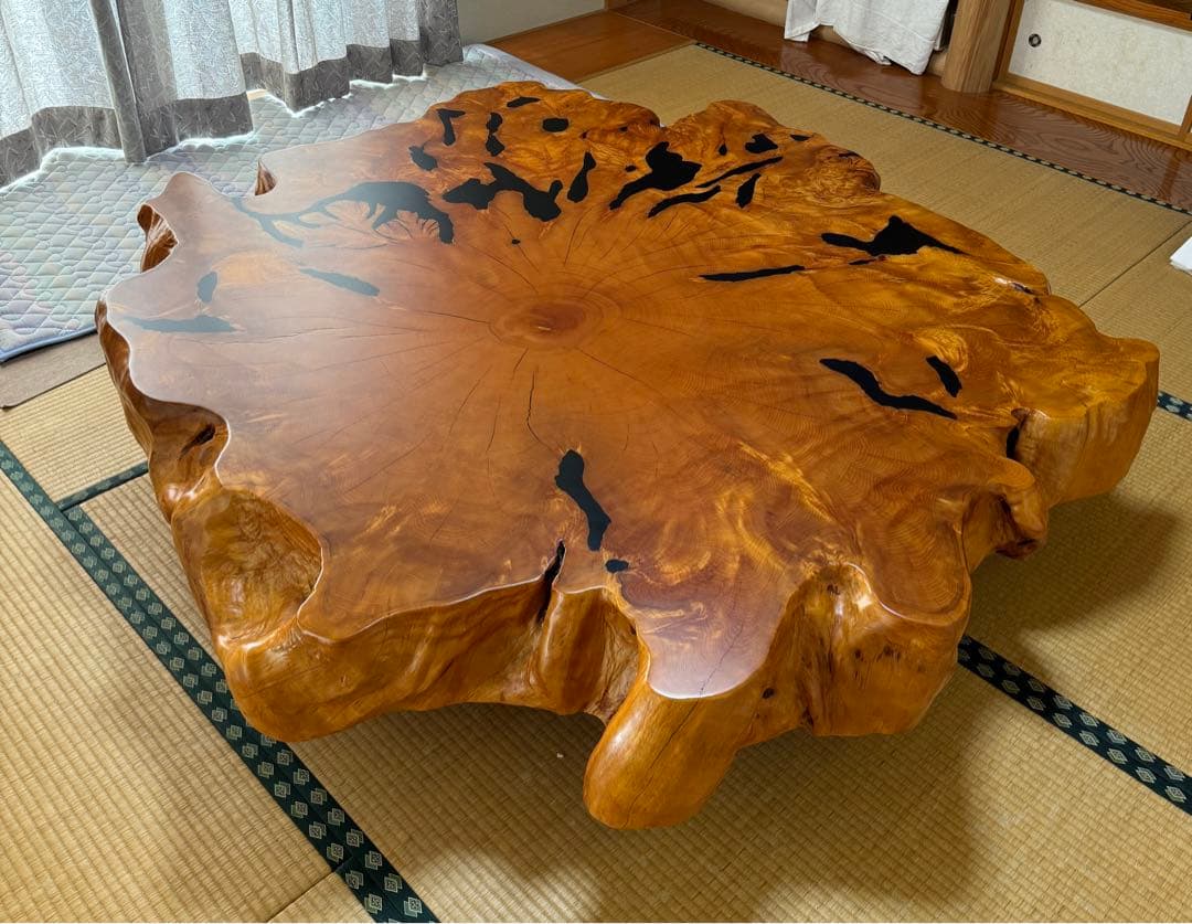 青森下北天然ひば　ローテーブル