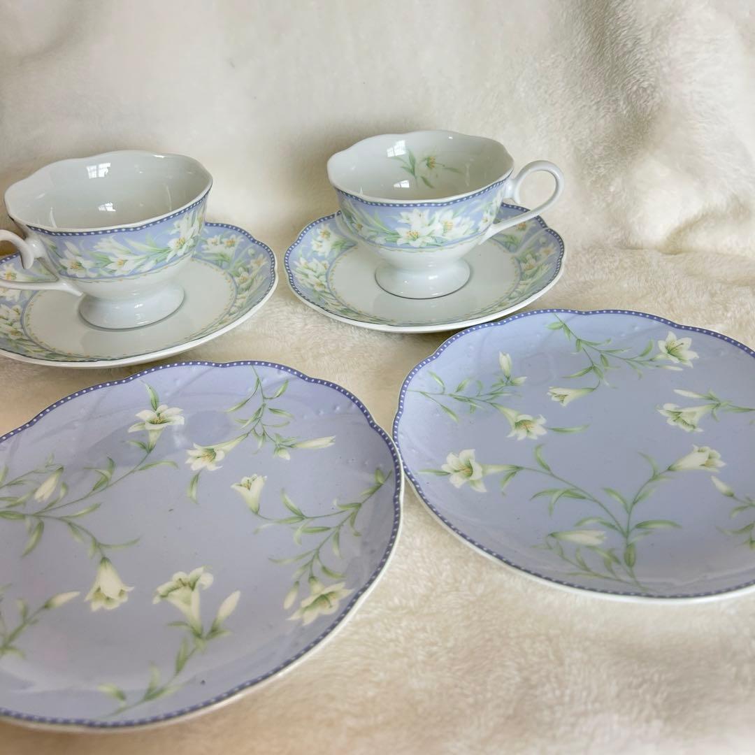 ナルミ NARUMI ティーカップ ペア 2客セット ボーンチャイナ 鳴海製陶