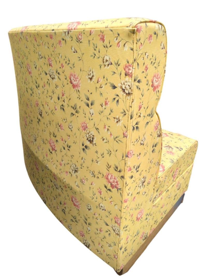 花柄カーブ型2人掛けソファ