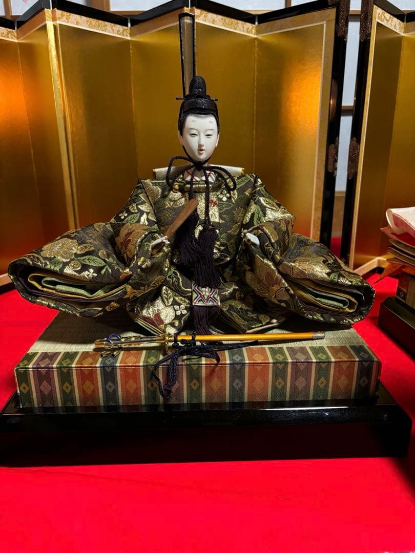 雛人形 親王飾り 秀峰作 ヴィンテージ 人形高さ22cm - メルカリ