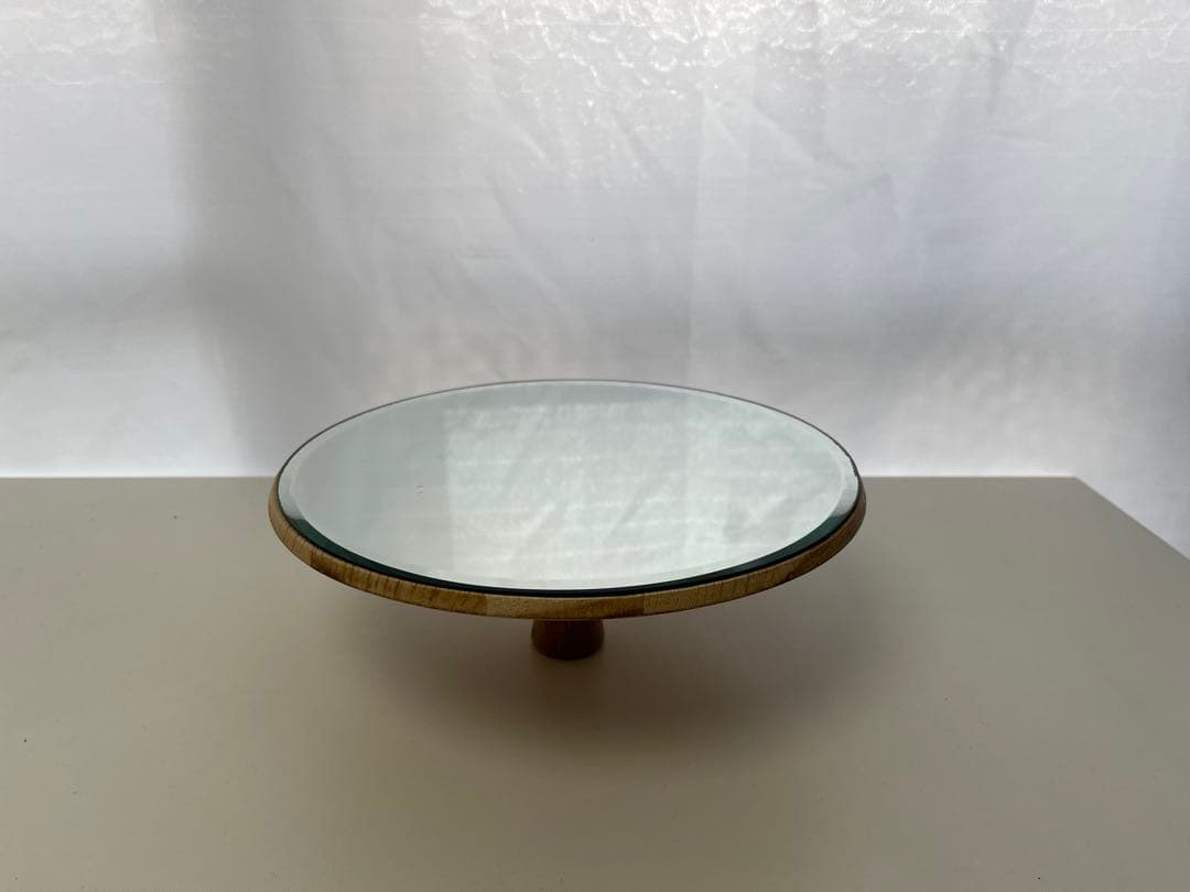 円形ウォールミラー 木製フレーム　北欧デザイン