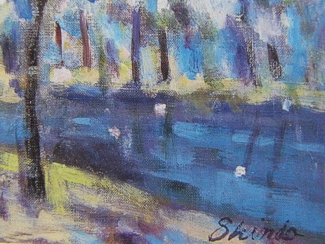 神道友貴子、【しだれ桜】、希少な額装用画集より、美品、新品額装付