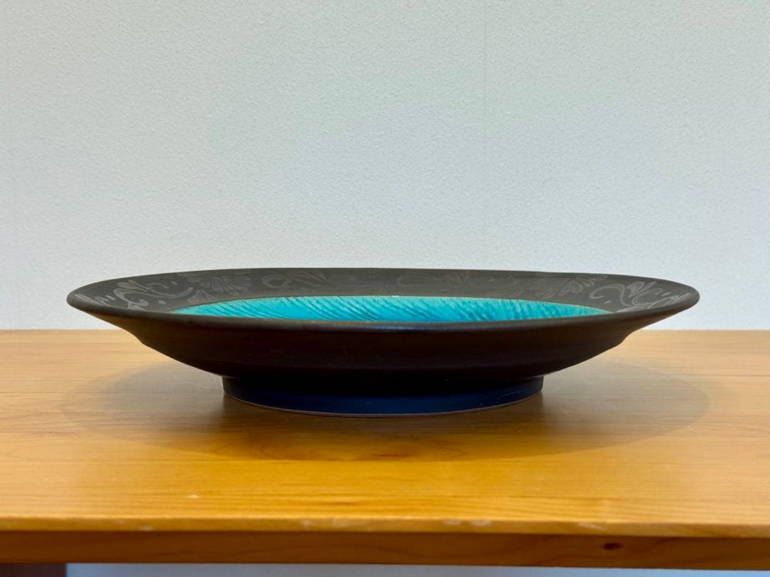 陶房火風水 やちむん 大皿 月影の海 30cm