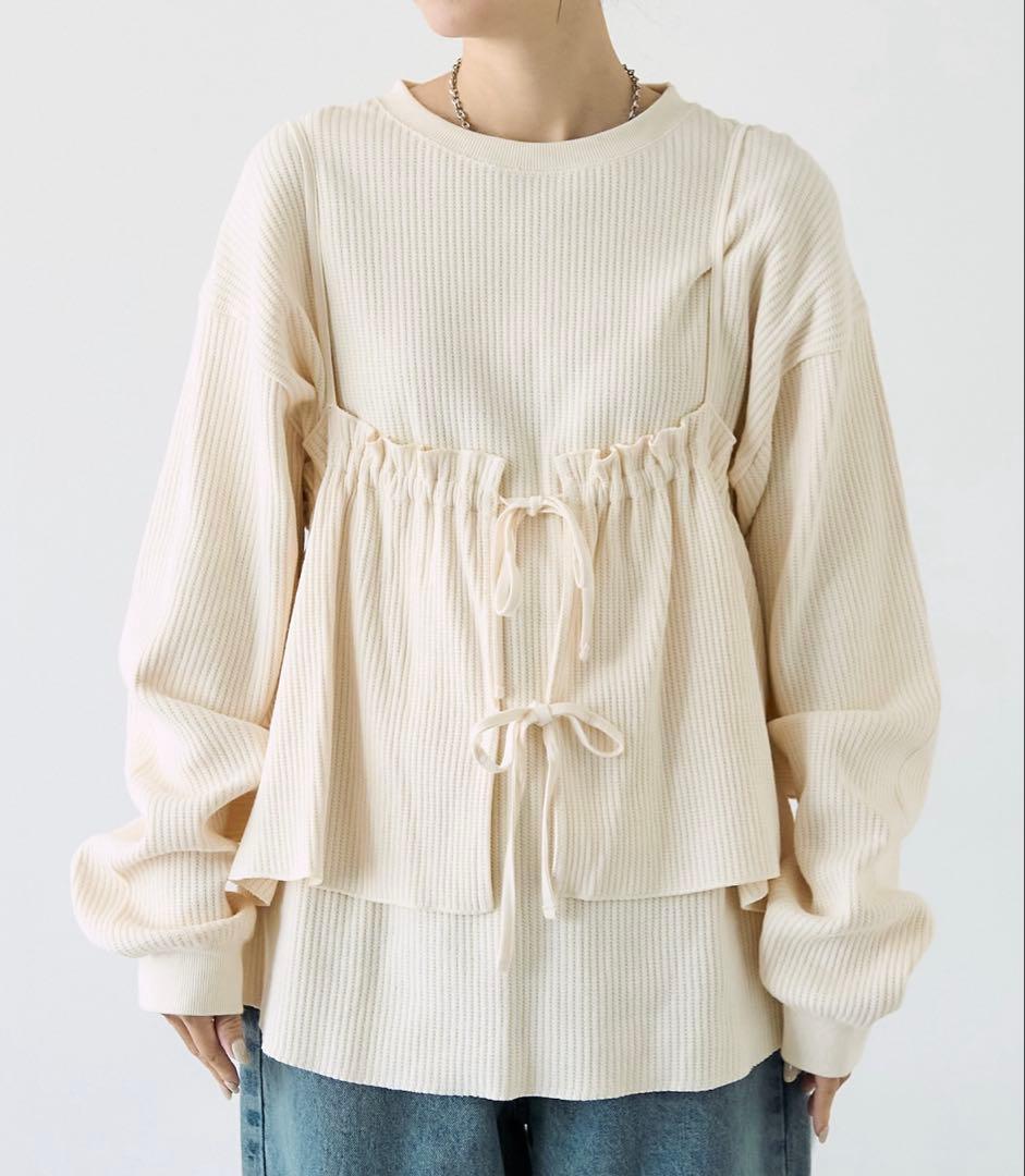 FREAK'S STORE 【セットアイテム】ワッフル ロンT ビスチェ セット