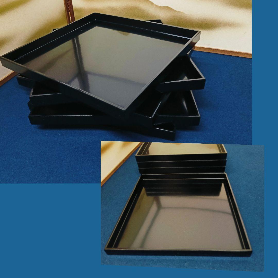 AN40 輪島塗 懐石道具揃 会席道具揃 五客 木製漆塗器 紙箱 未使用あり