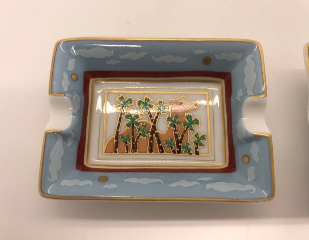 HERMES エルメス ミニアッシュトレイ 灰皿 ラクダ キリン 2個セット