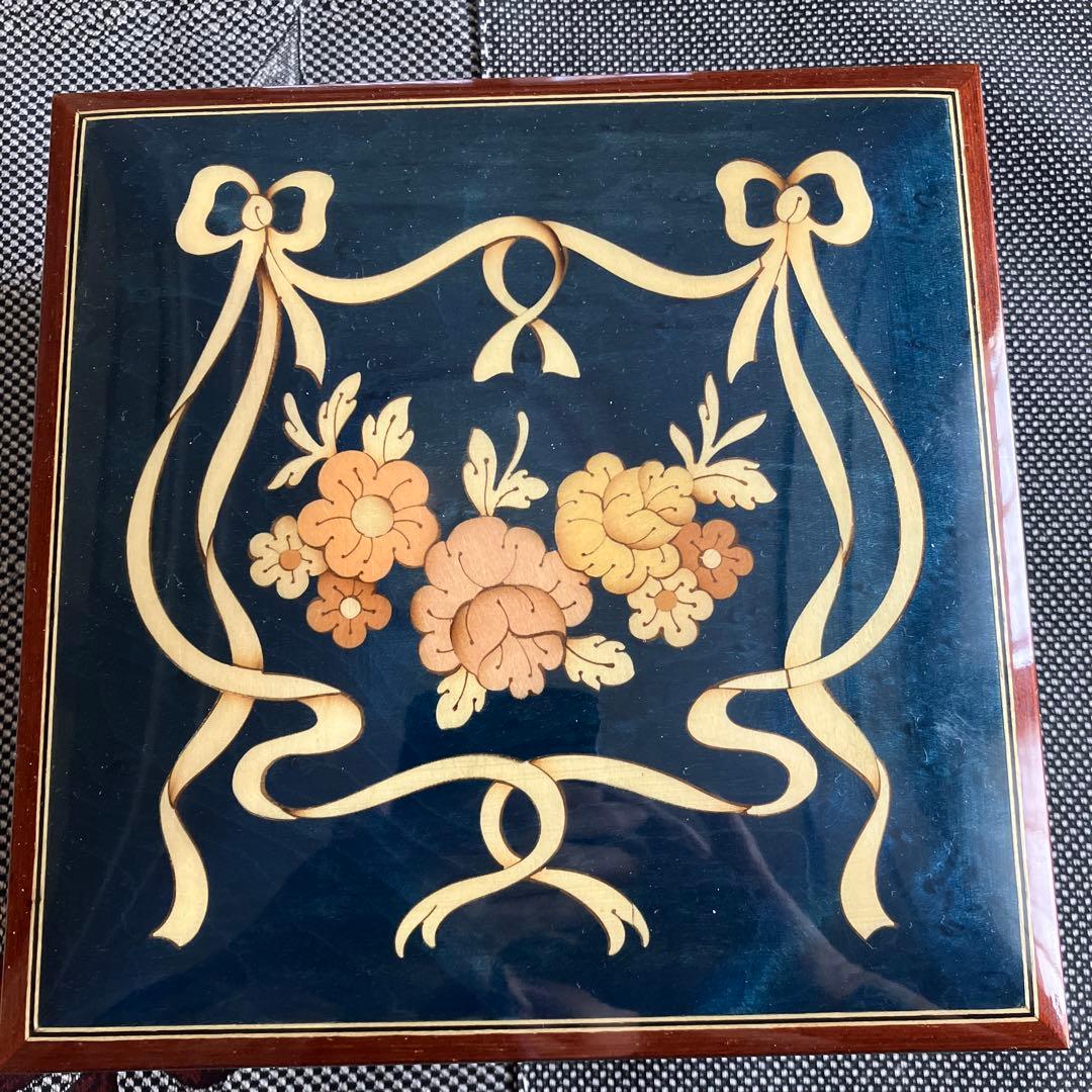 アンティーク　ドマン イタリア製 鍵付 オルゴール ジュエリーボックス 宝石箱