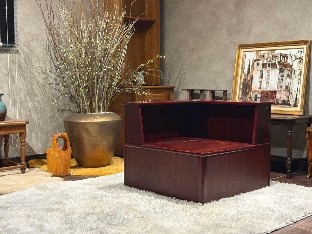 karimoku カリモク　コーナーテーブル　収納　ローズウッド　アンティーク