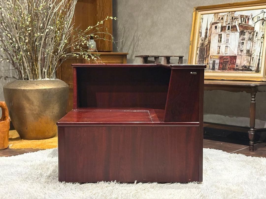 karimoku カリモク　コーナーテーブル　収納　ローズウッド　アンティーク