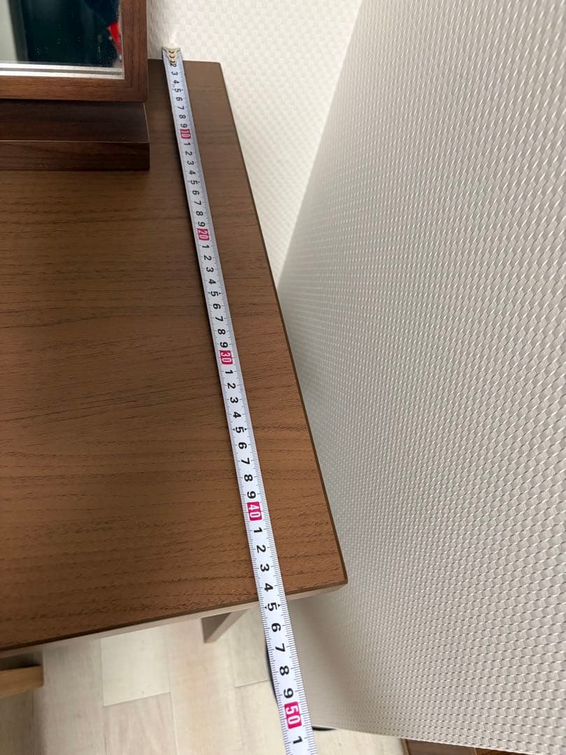 【引き取り限定】木製ドレッサーと青い椅子のセット