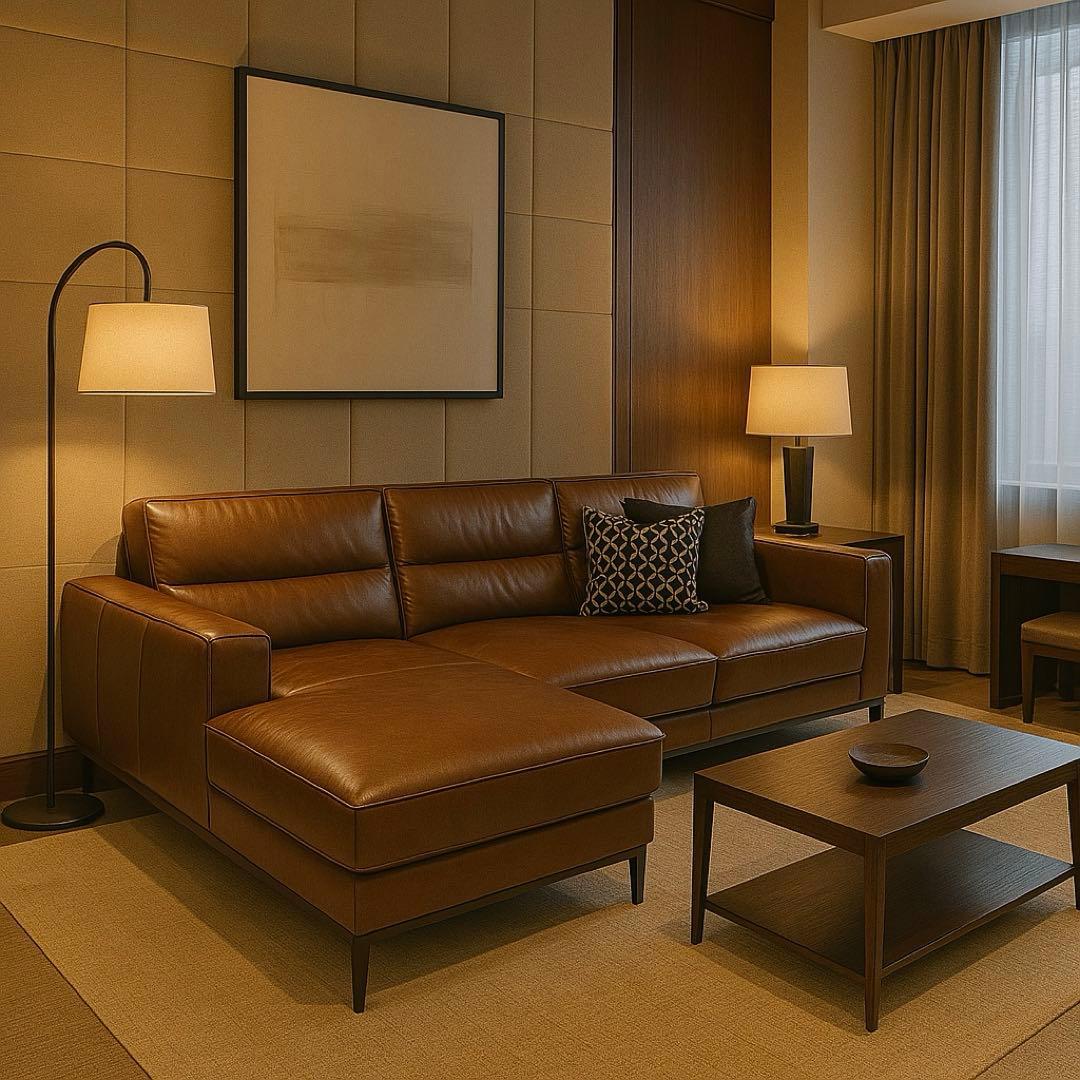 カウチソファ◆高級感あるおしゃれなソファです。美品