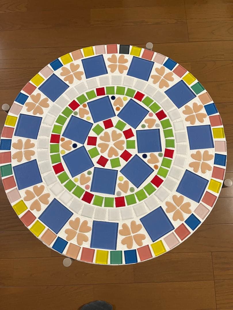 IKEA 丸テーブル　サイドテーブル　リメイク