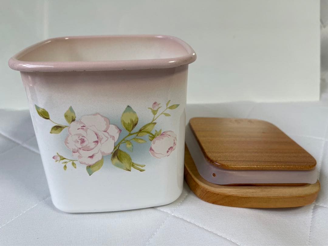 No.2309 イマン imane 四角キャニスター+木ブタ