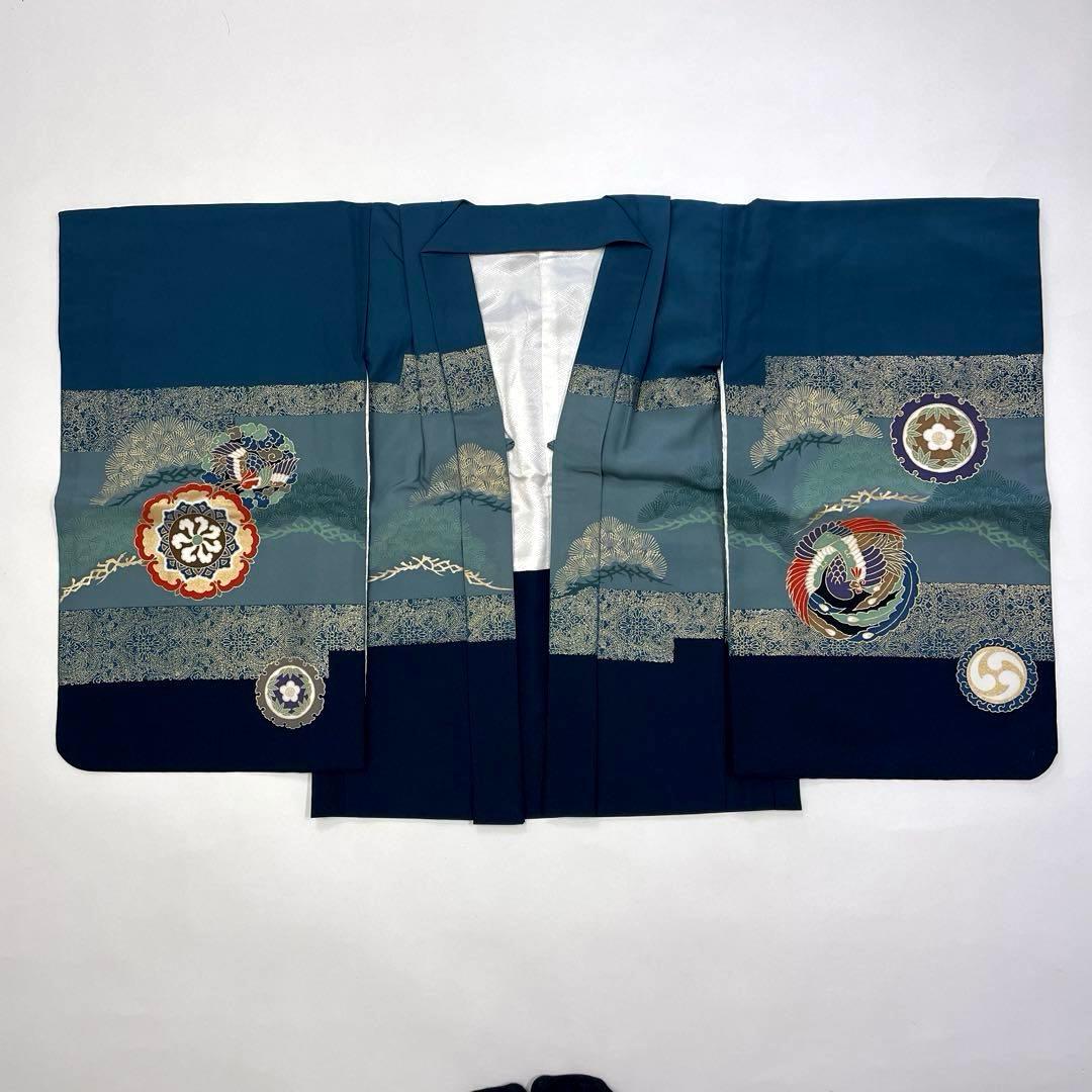 七五三 羽織セット 男の子 羽織 着物 長襦袢 半衿付き 5歳 No.141