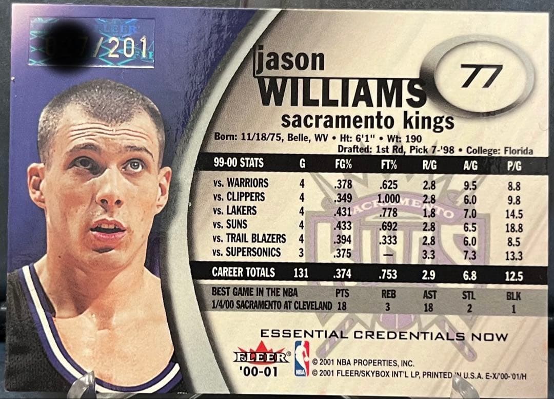 j.WILLIAMS 00-01 E-X Credentials /201 - メルカリ