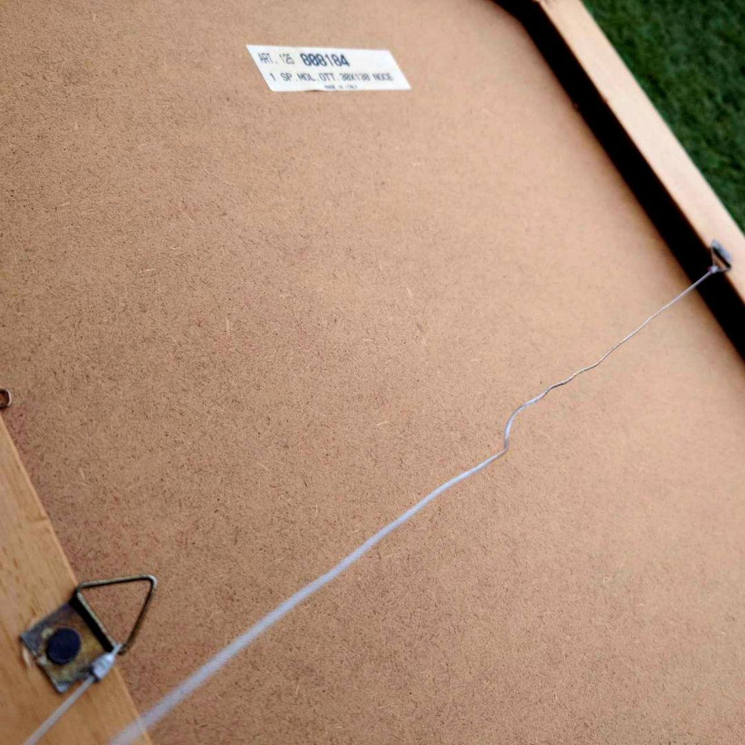 八角木枠ウォールミラー1400✕400 イタリア製　ベベル鏡　ヴィンテージ物