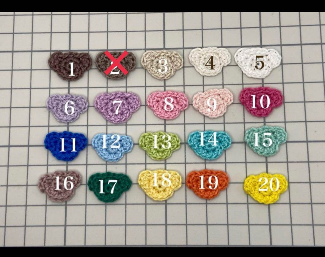 #20 カラー見本 ✳️お知らせ→Ｎｏ．２ ミルクティーベージュ在庫切れ