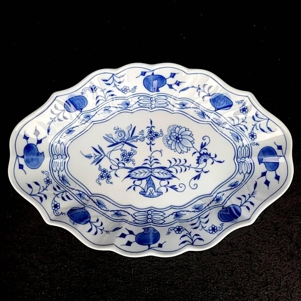 ◎未使用級◎マイセン　ブルーオニオン　サービスプレート　皿　プレート　箱つき