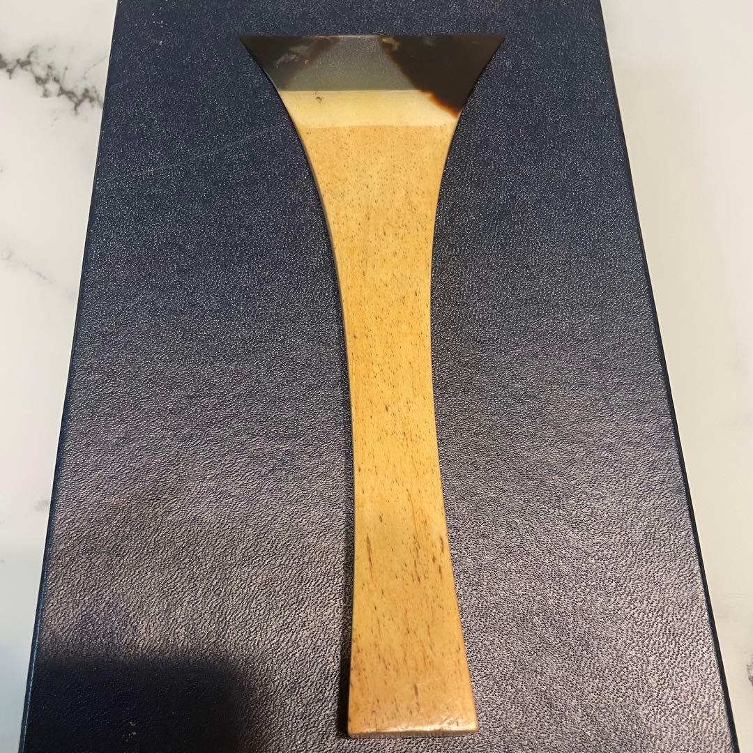 【希少品】象牙調 天然素材 べっ甲 じょんがら用 三味線撥 19.7cm