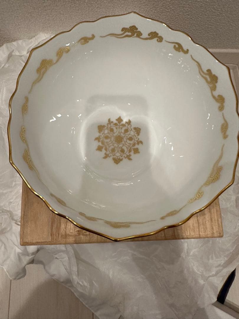 大倉陶園 瑠璃地金蝕鳳凰文輪花 菓子鉢銘々皿 限定１００組 創立七十五周年記念