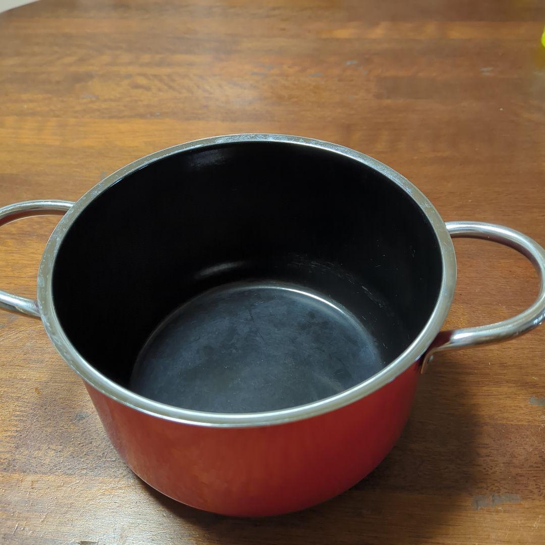 【低使用】Silit シラルガン 両手鍋 赤　蒸し器付き