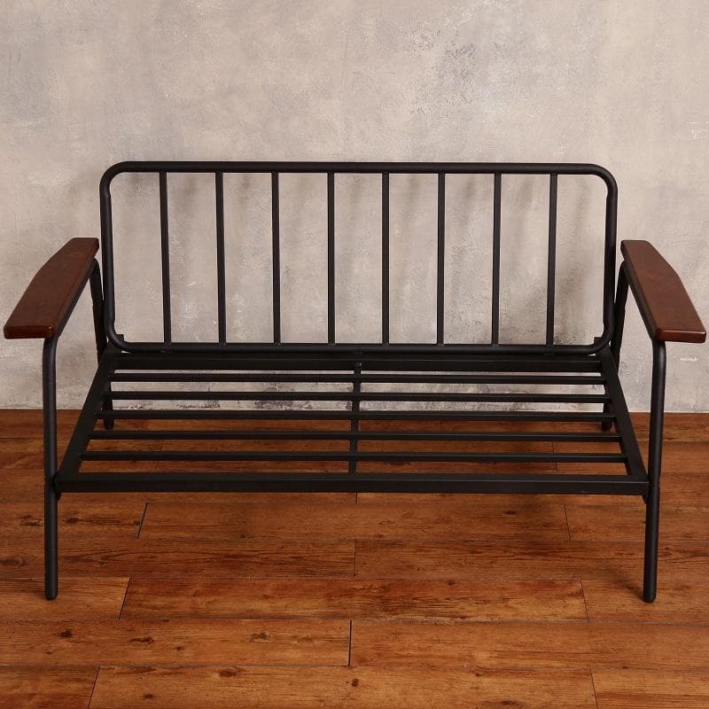 コーデュロイ張地 2人掛けソファ ネイビー