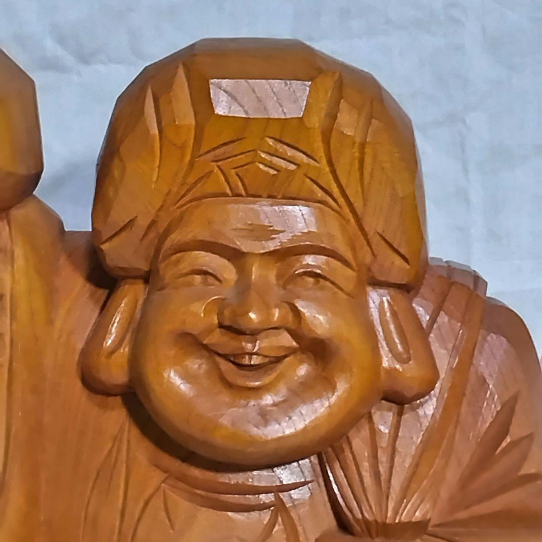 ＊高さ46.5cm 大きな大黒さま 天然木一刀彫 木のぬくもりと存在感 縁起物