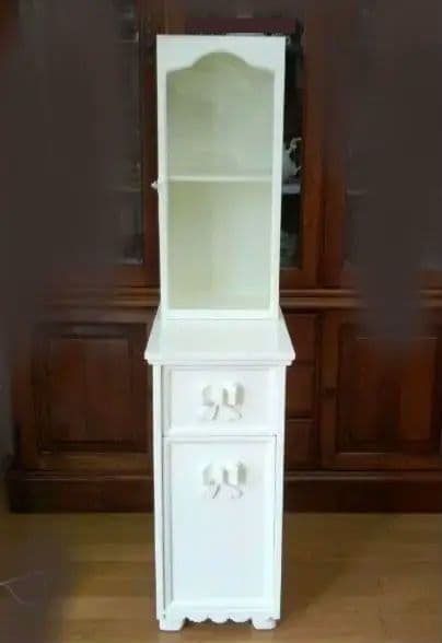 たいやきもふもふアンティーク調リボン飾りキャビネット