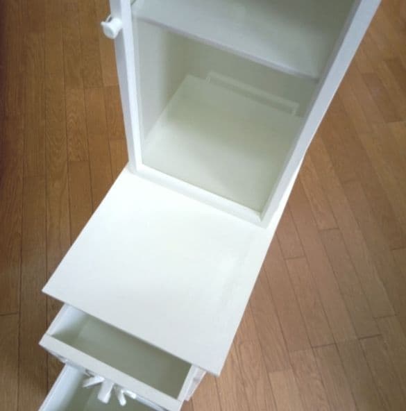 たいやきもふもふアンティーク調リボン飾りキャビネット