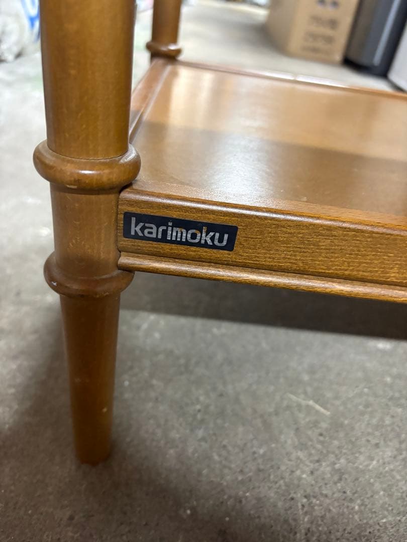 未使用 カリモク 電話台 花台 昭和 レトロ