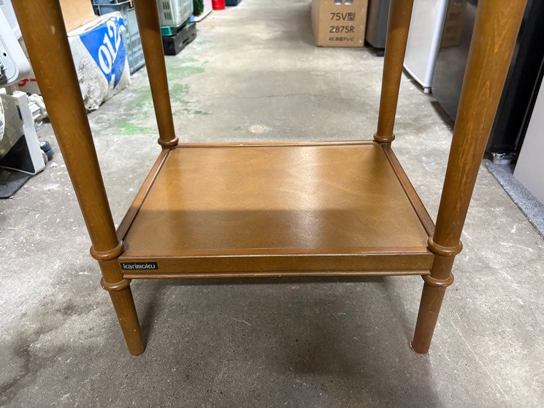 未使用 カリモク 電話台 花台 昭和 レトロ