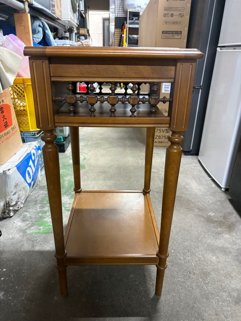 未使用 カリモク 電話台 花台 昭和 レトロ