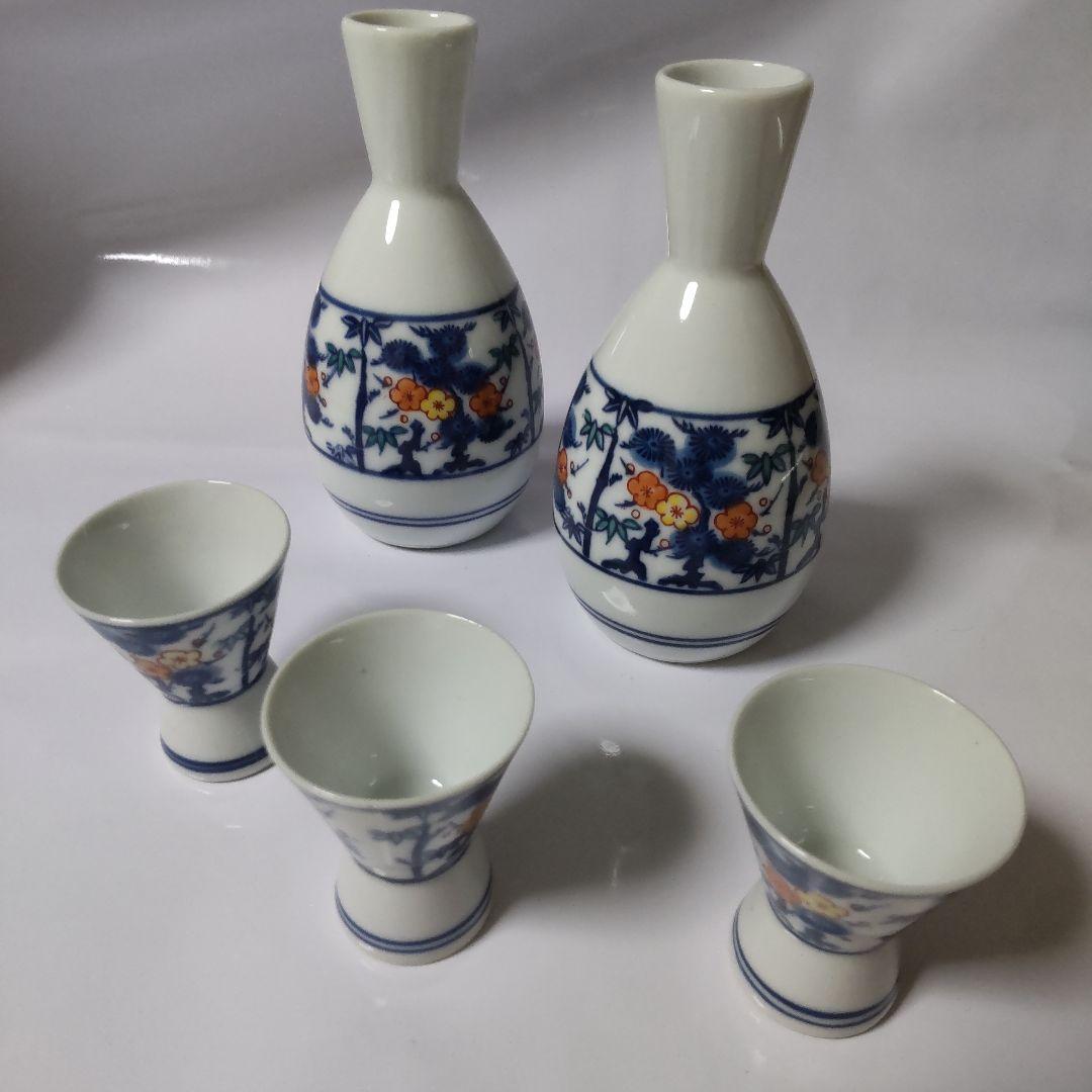 和食器☆ 徳利（とっくり）おちょこセット5点【ヴィンテージ】九谷焼