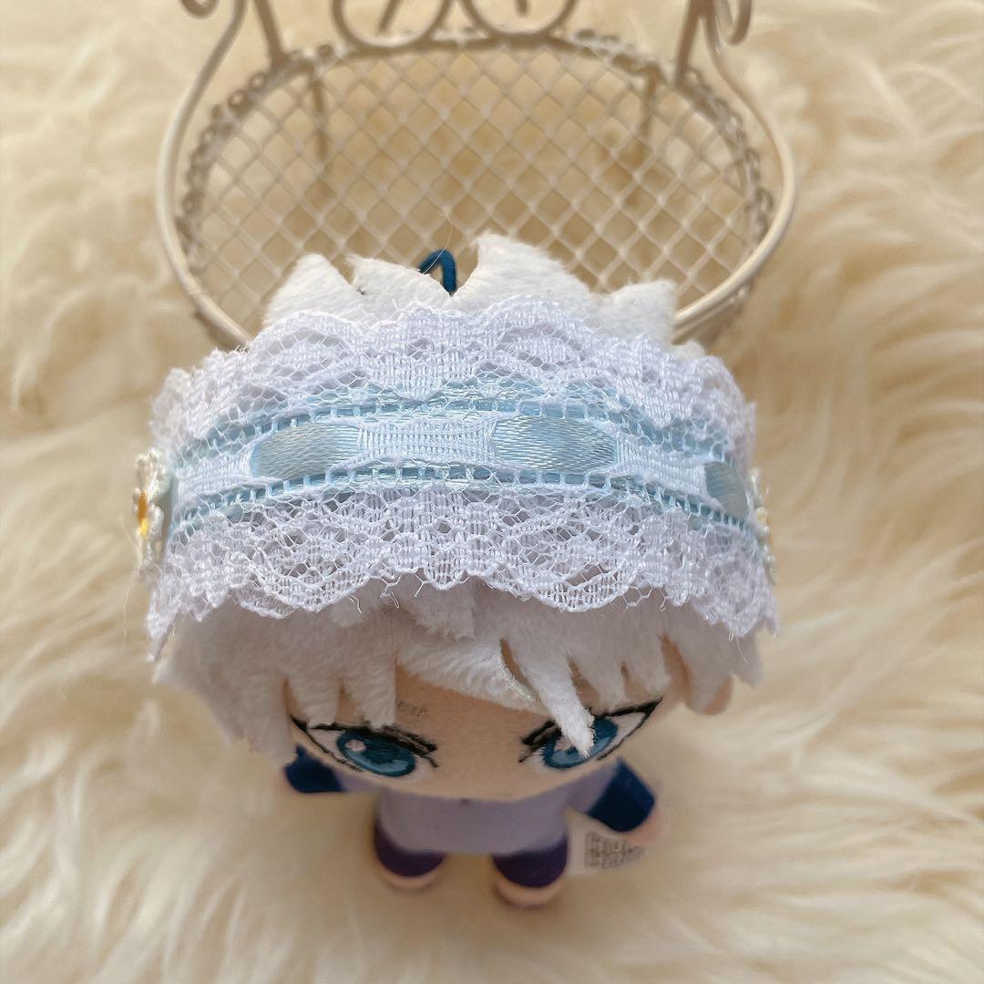 10cm ぬいぐるみ ぬい ぬい服 ヘッドドレス 俵型 おてだま 水色 - メルカリ