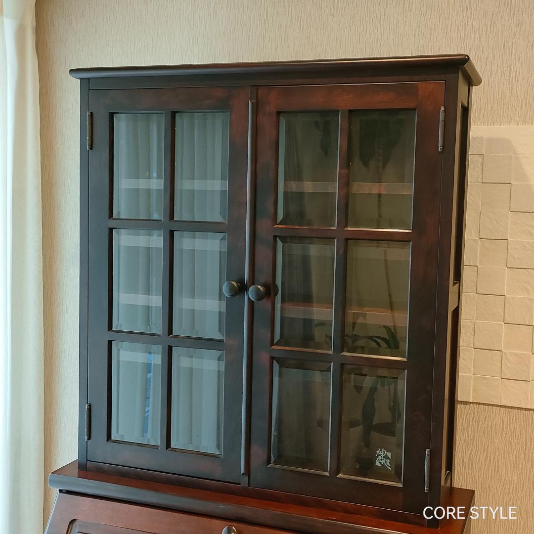 神居民芸　ライティングビューロー　ライティングデスク　樺 上棚付き 　A6