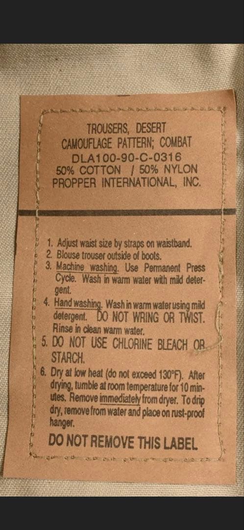 実物　米軍　6-Cデザートカモ　L-S