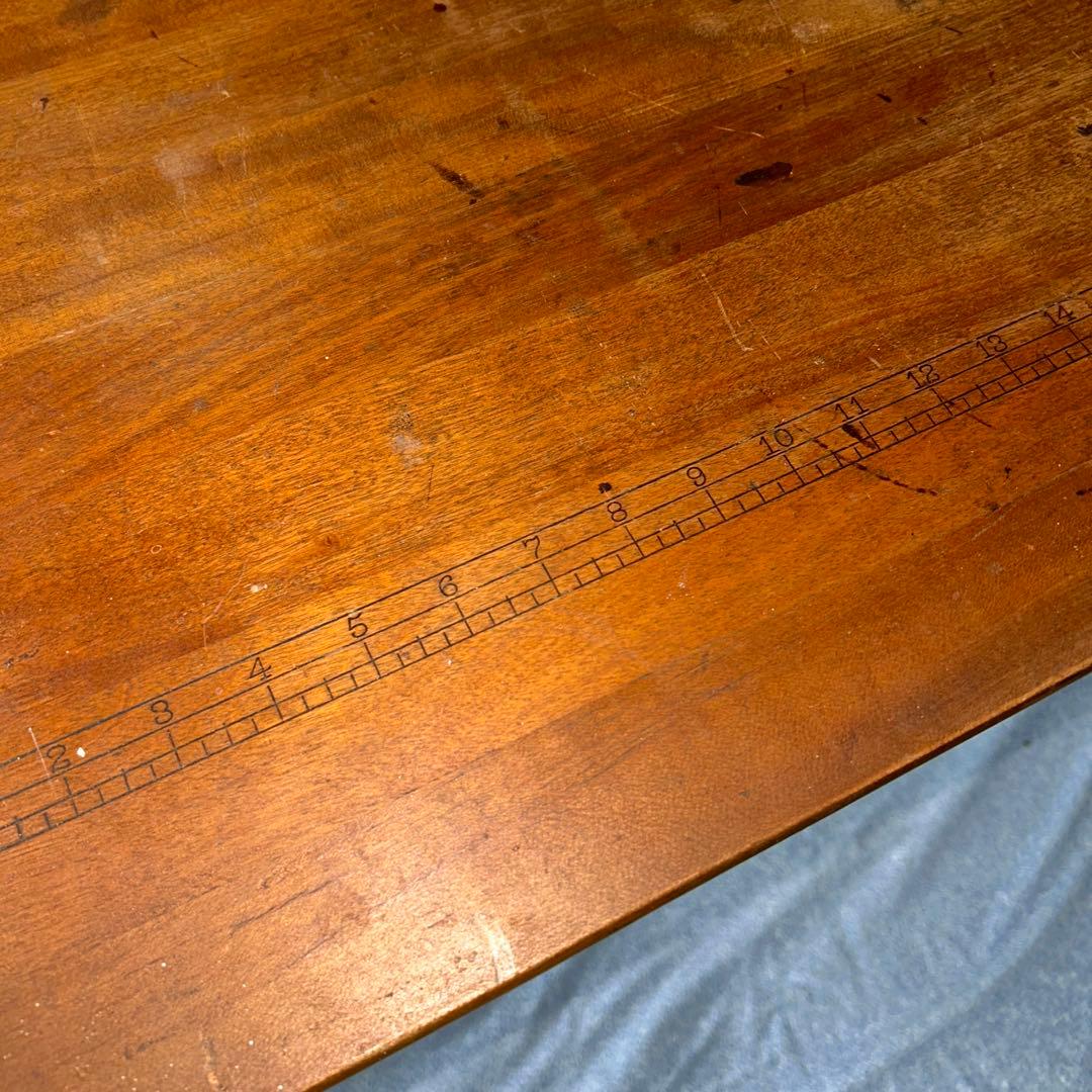 アンティーク木製センターテーブル メジャー付き