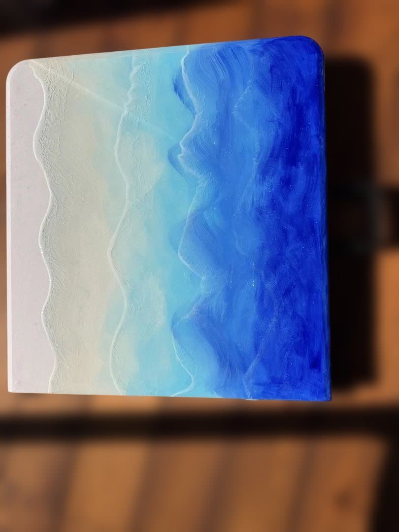 折りたたみ 120cm 多目的 アウトドアテーブル レジン 海 波 - メルカリ