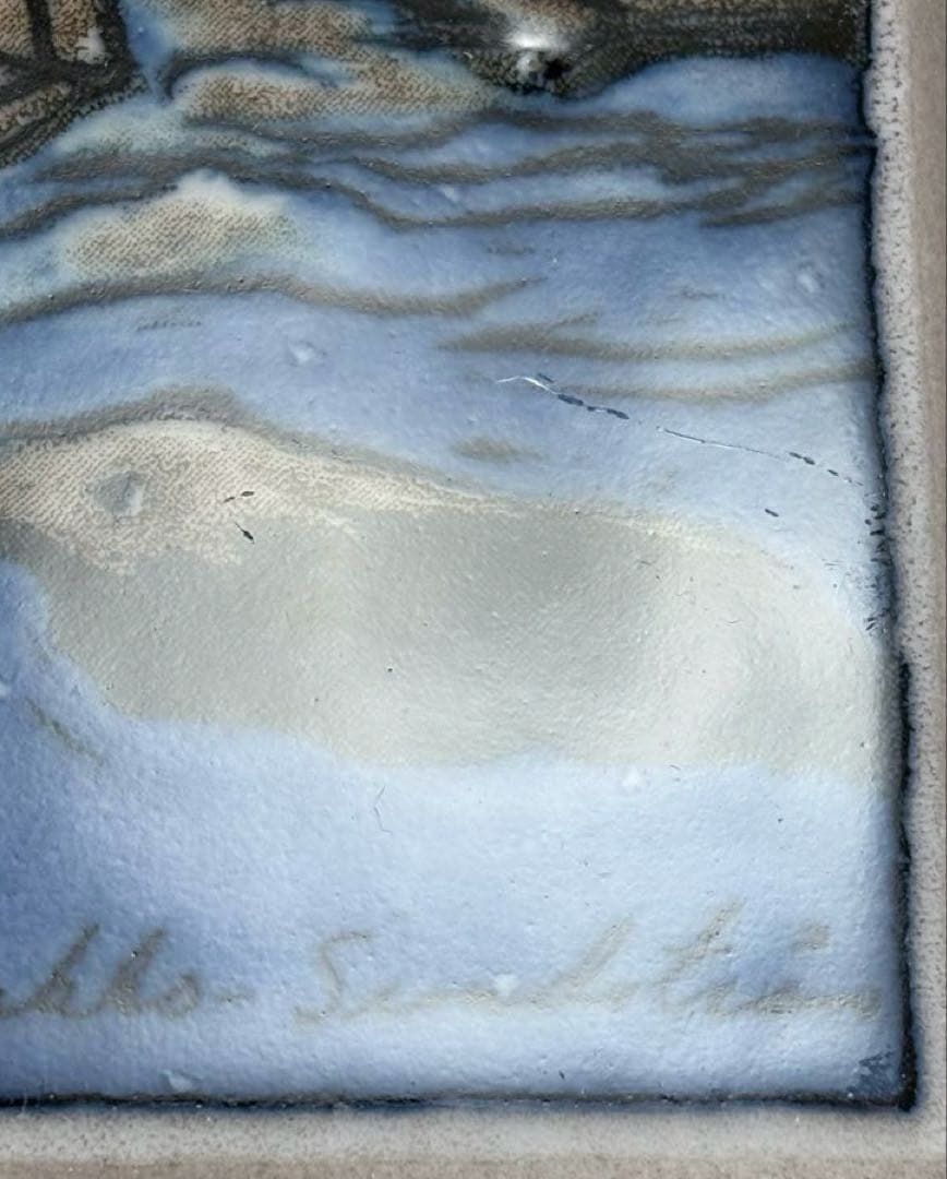 【希少品】ARABIA ヘルヤ ラッペーンランタ市別注 \"Norppa\" 陶板画