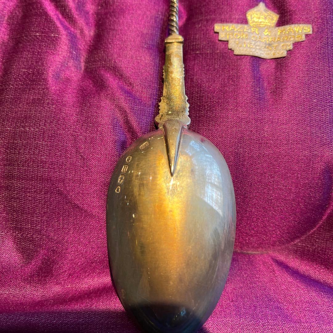 アンティーク　銀製　装飾的スプーンセット 7本